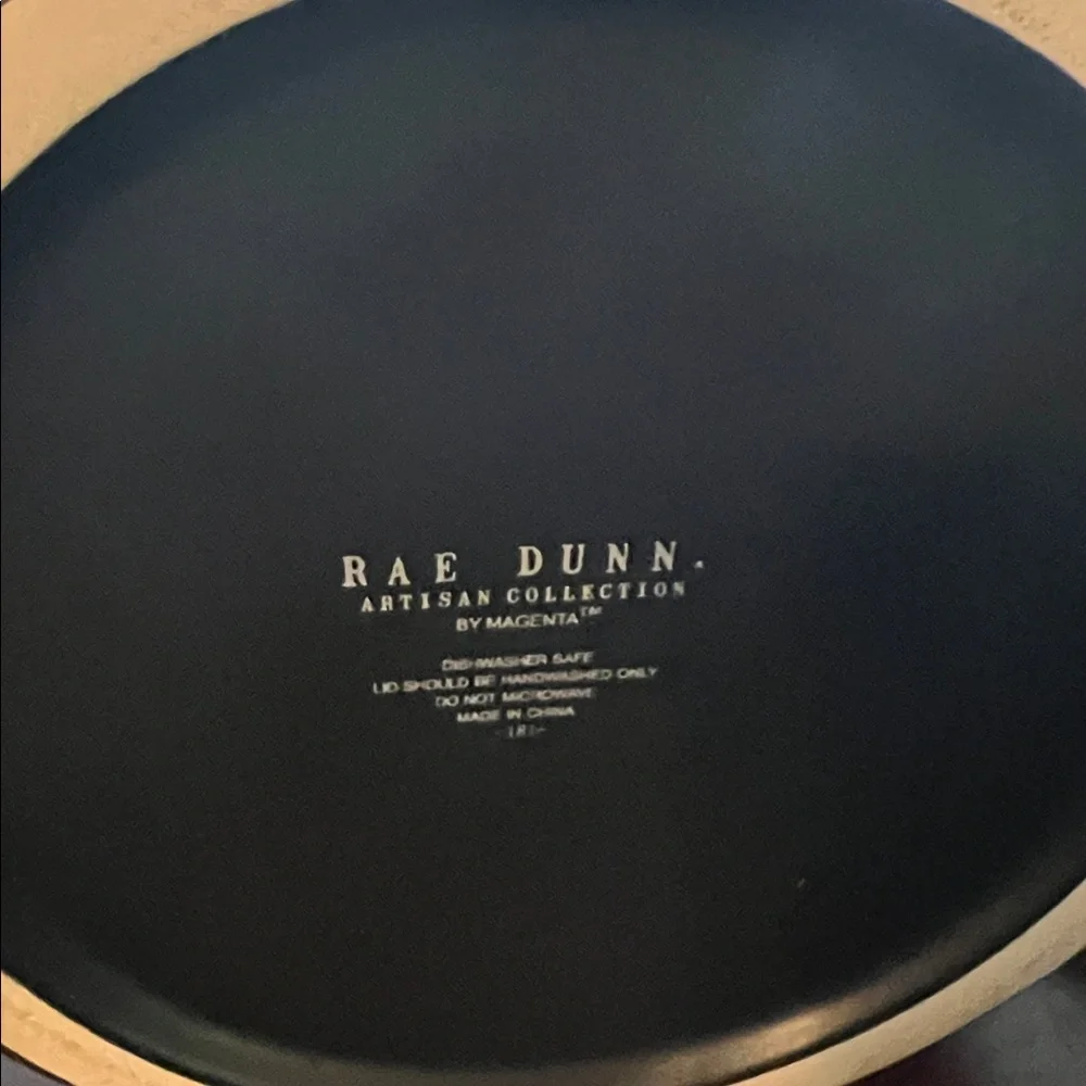Rae Dunn Black and Orange Dog Treat Jar